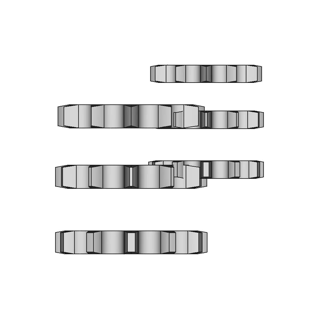 Sprocket Chain No40 Compare Angle - Downloadable CAD Representation_0_0_degree_snapshot