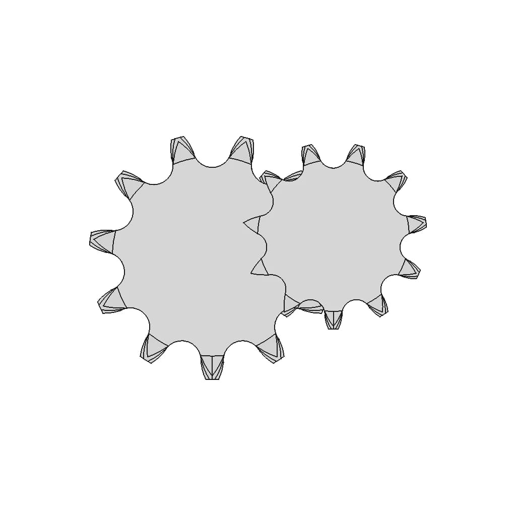 Sprocket Chain No40 Compare Angle - Downloadable CAD Representation_270_0_degree_snapshot
