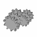Sprocket Chain No40 Compare Angle - Downloadable CAD Representation_60_30_degree_snapshot
