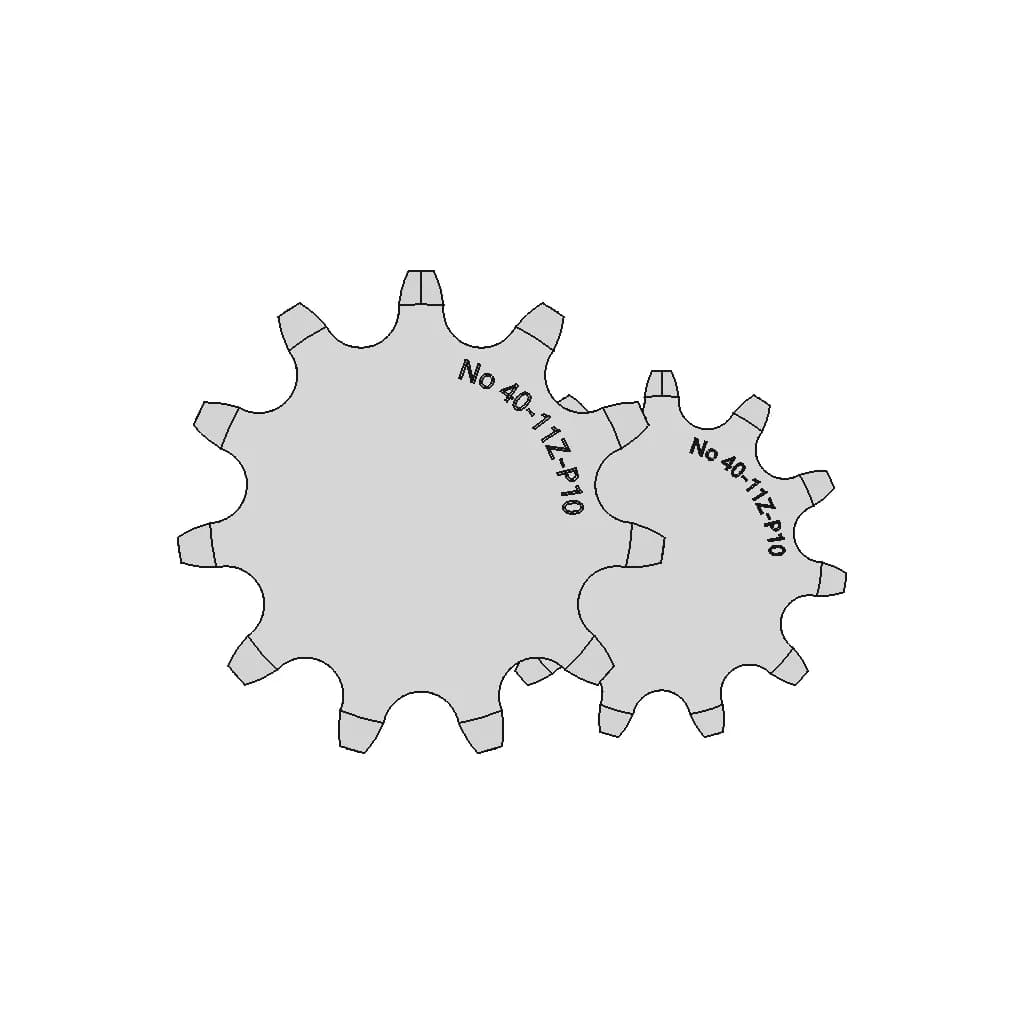 Sprocket Chain No40 Compare Angle - Downloadable CAD Representation_90_0_degree_snapshot