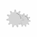 Sprocket Chain No40 Compare Angle - Downloadable CAD Representation_90_0_degree_snapshot