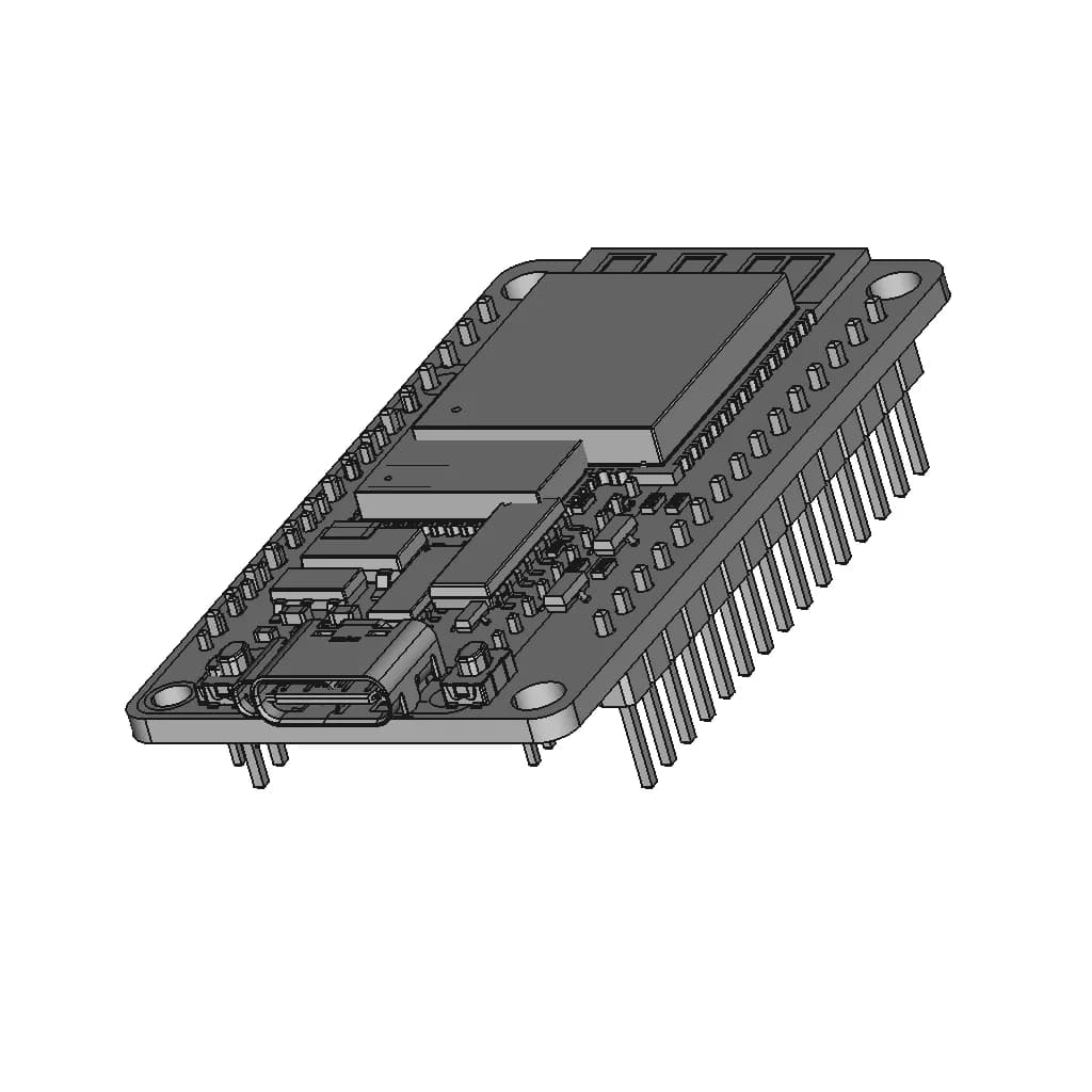 Development Board Esp32 Ch340 | High-Quality CAD Model_60_30_degree_snapshot