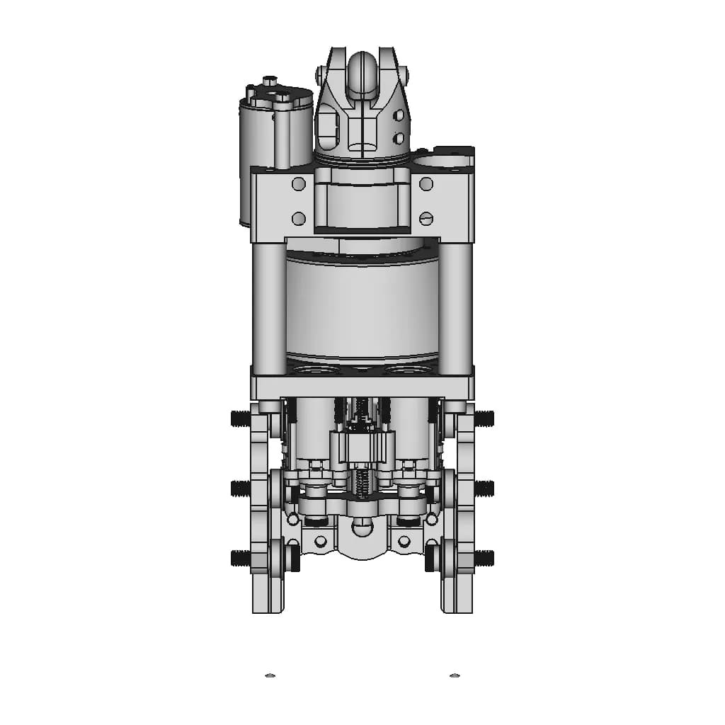 Flywheel Flipper 12Lb Mechanism | High-Quality CAD Model_90_0_degree_snapshot