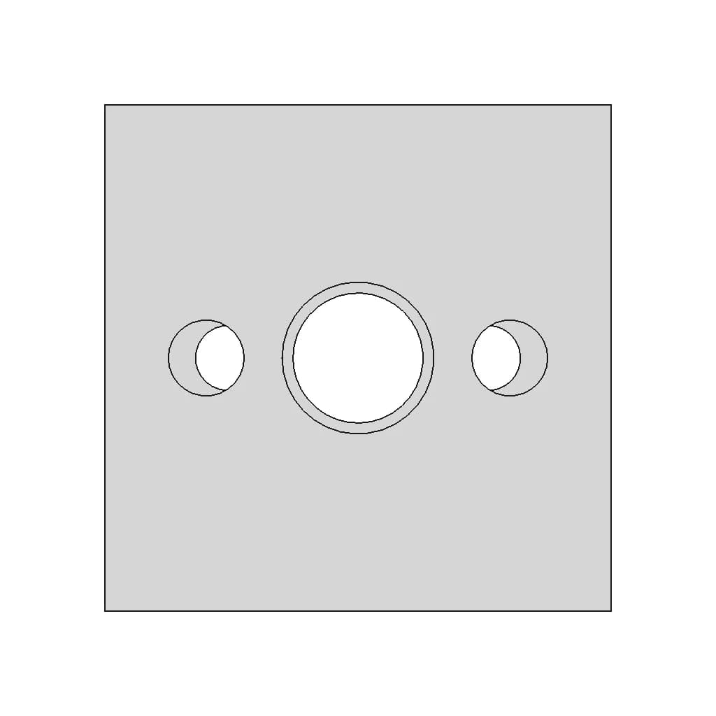 Big Square With A Big Hole In Middle And 2 Other Holes | High-Quality CAD Model_0_0_degree_snapshot