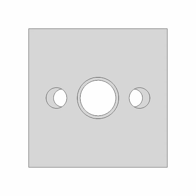 Big Square With A Big Hole In Middle And 2 Other Holes | High-Quality CAD Model
