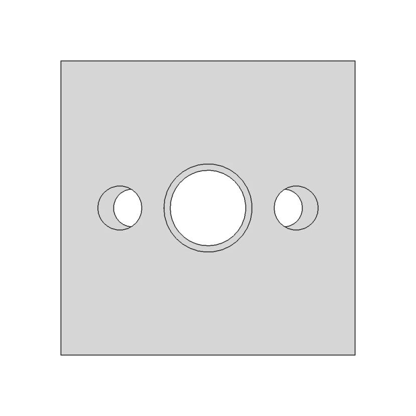 Big Square With A Big Hole In Middle And 2 Other Holes | High-Quality CAD Model