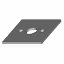 Big Square With A Big Hole In Middle And 2 Other Holes | High-Quality CAD Model_60_30_degree_snapshot
