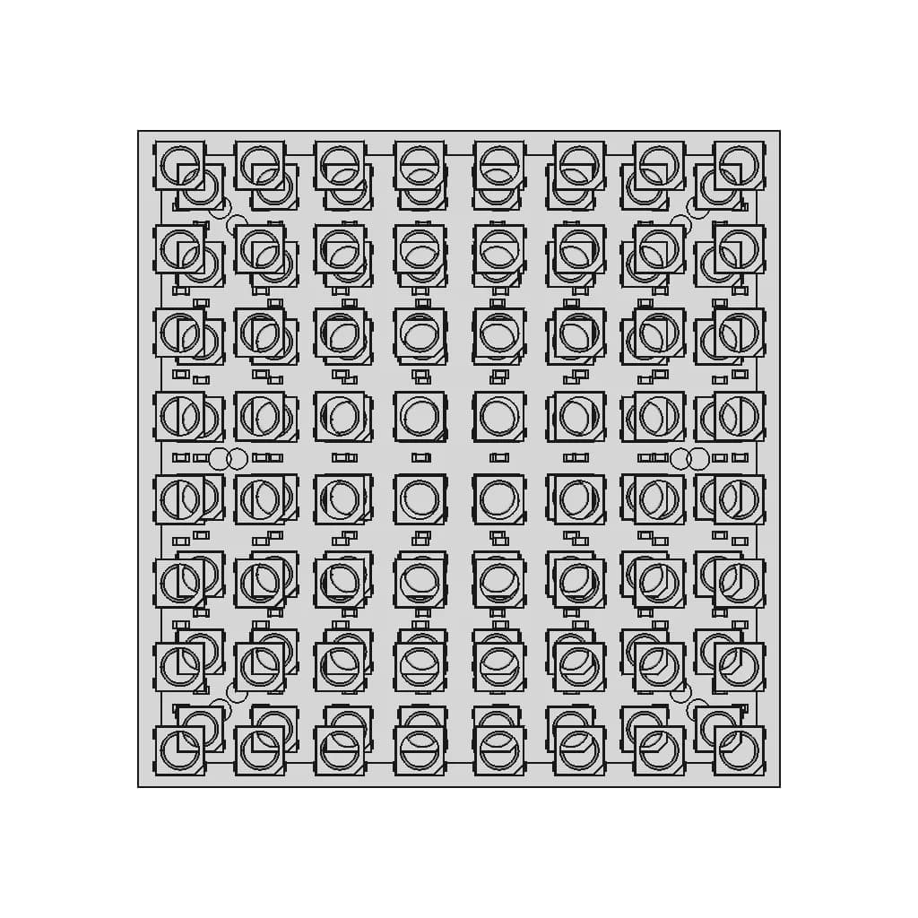 Ws2812B Rgb Led Matrix 8X8 - 24 Bit Color - Standard Mechanical Component_0_0_degree_snapshot