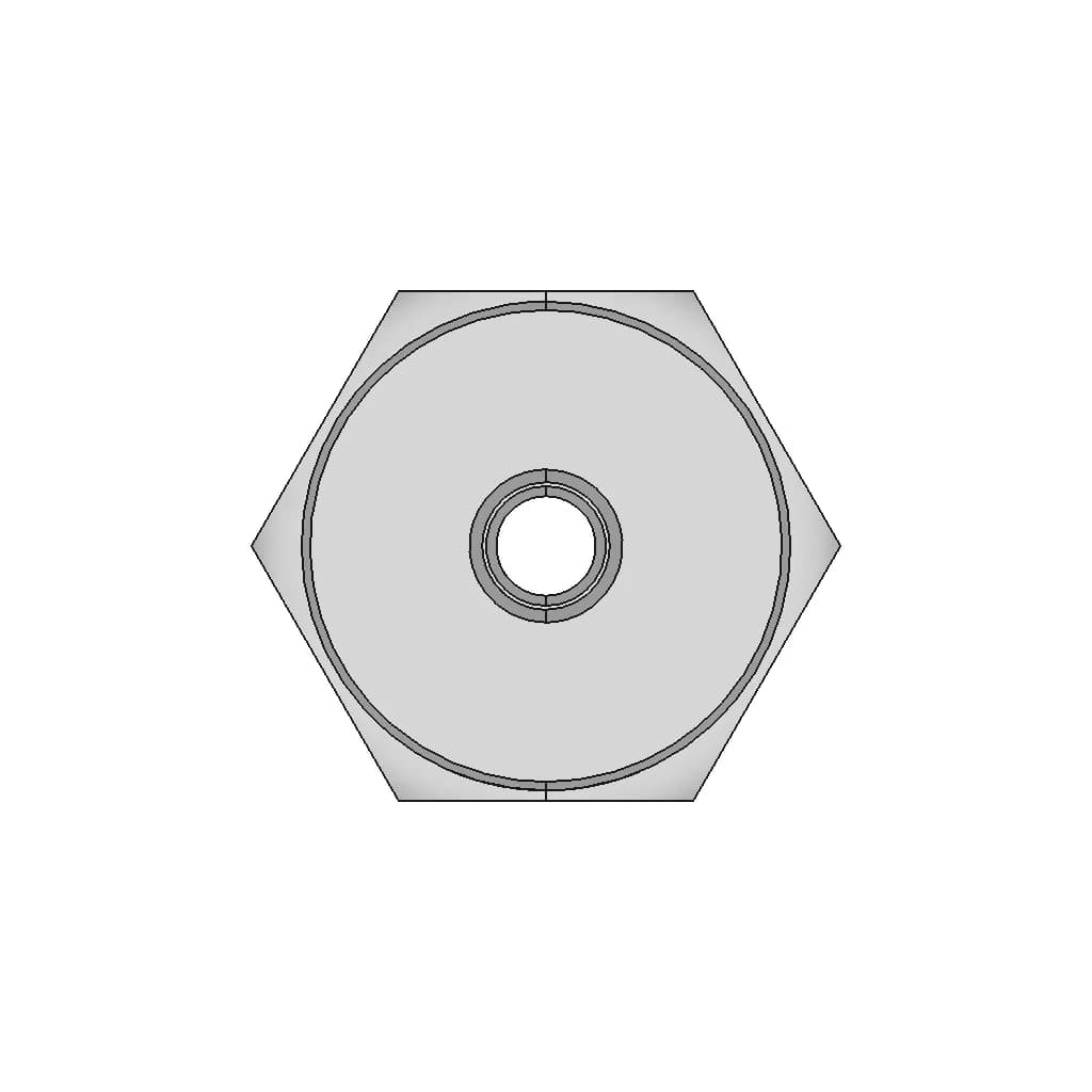 Brass Rc Wheel Hex Shaft Coupler 3-8Mm | 3D Engineering Design File_270_0_degree_snapshot