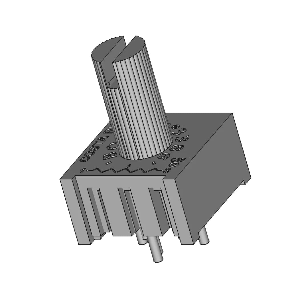 3386P 8Mm Knob Trim Pot - Downloadable CAD Representation_60_30_degree_snapshot