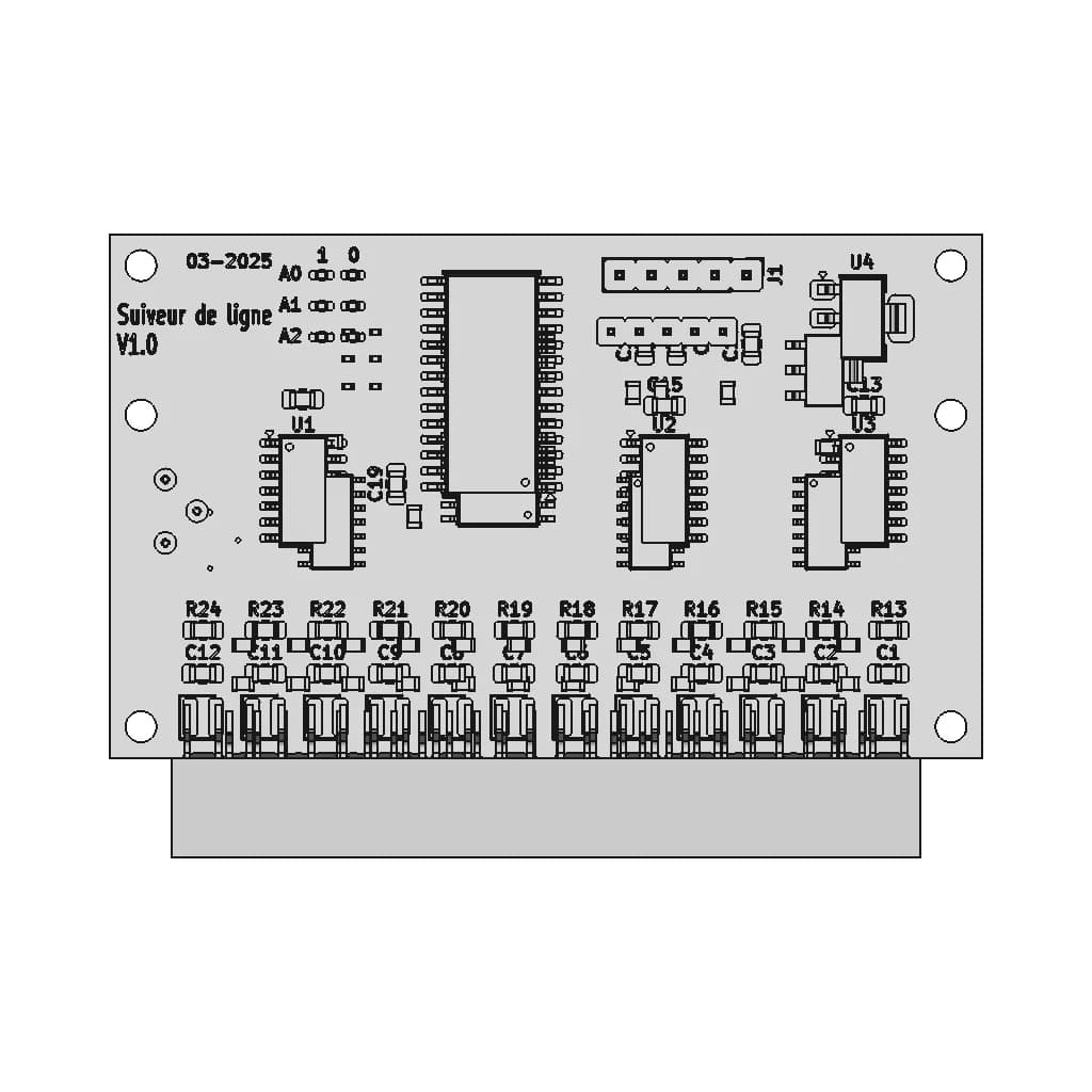 Line Detector - Line Follower | 3D Engineering Design File_90_0_degree_snapshot