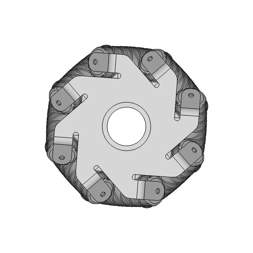 Mecanum Wheel Basic Structure - Standard Mechanical Component_0_0_degree_snapshot