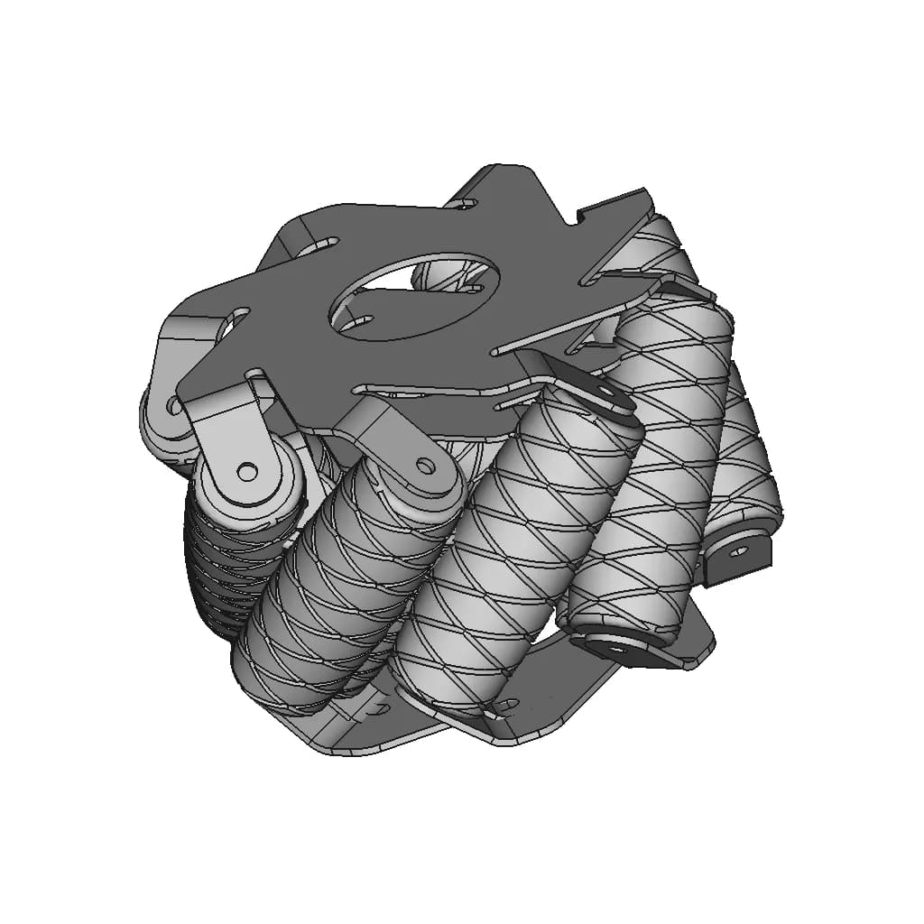 Mecanum Wheel Basic Structure - Standard Mechanical Component_60_30_degree_snapshot