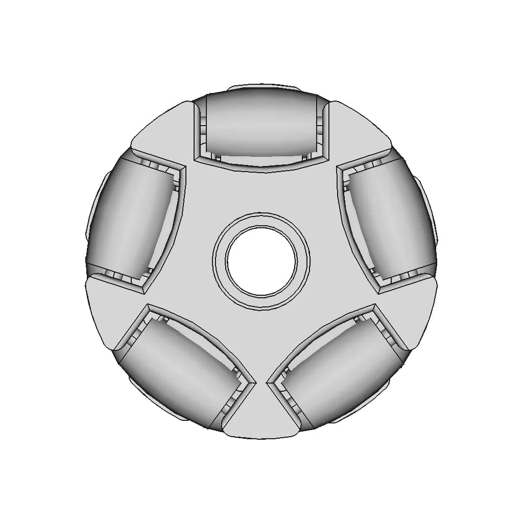 58Mm Omni-Directional Wheel - Standard Mechanical Component_90_0_degree_snapshot