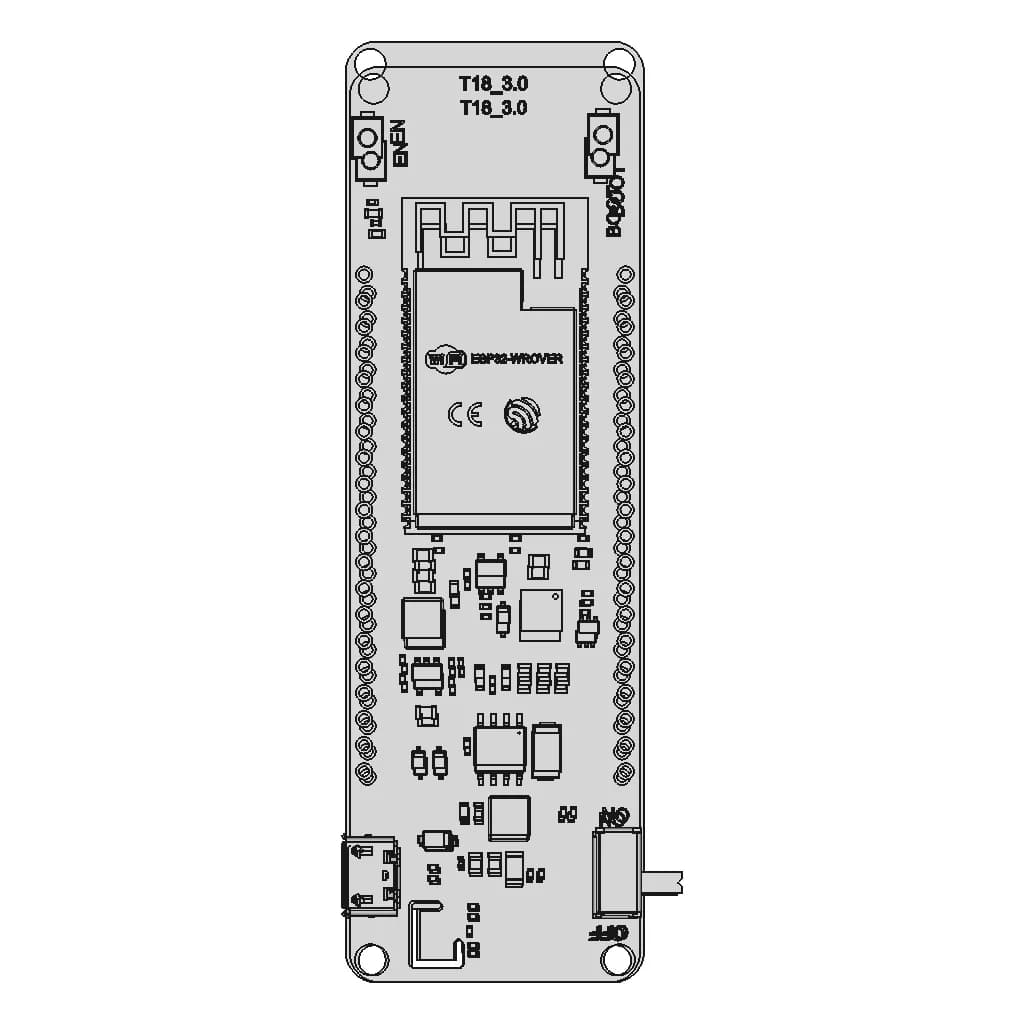 T18 - T-Energy Board - Esp32 Wrover With 18650 Battery | High-Quality CAD Model_0_0_degree_snapshot