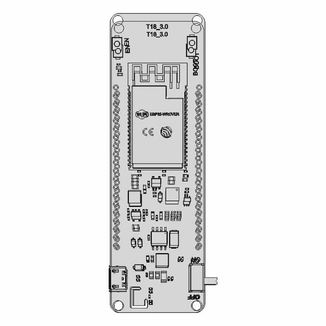 T18 - T-Energy Board - Esp32 Wrover With 18650 Battery | High-Quality CAD Model
