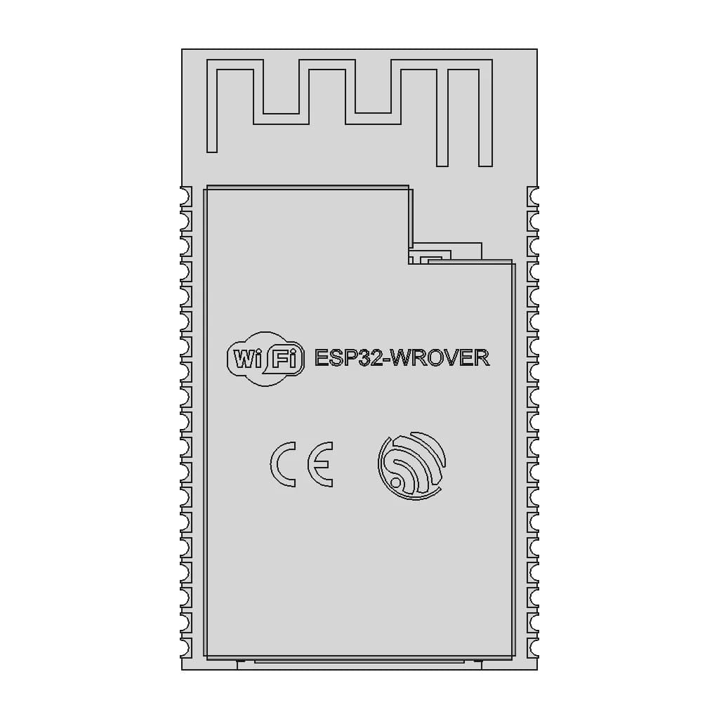 Esp32-Wrover Espressif Module - Standard Mechanical Component_0_0_degree_snapshot