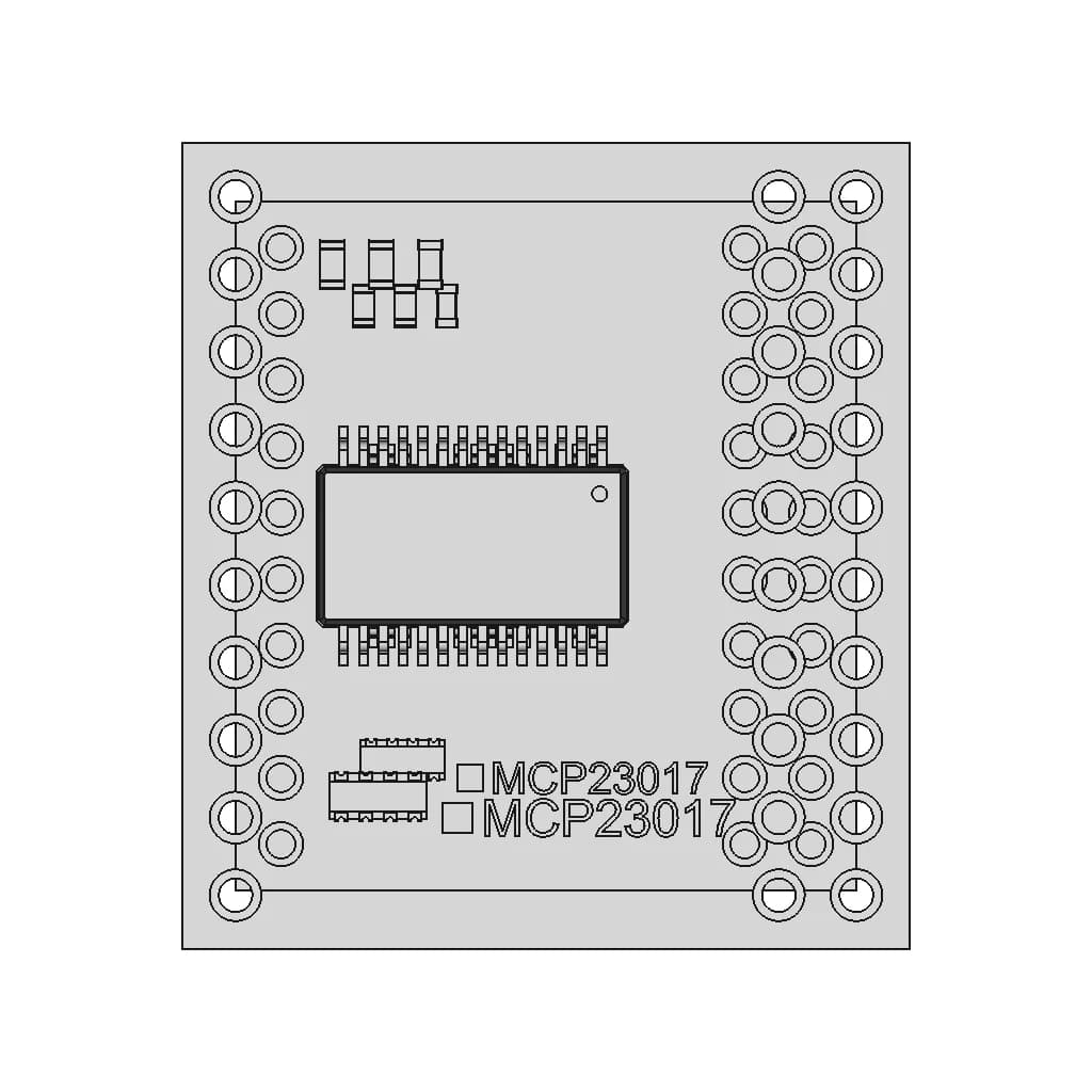 Mcp23017 Module - 16Bits I/O Expander I2C | High-Quality CAD Model_0_0_degree_snapshot