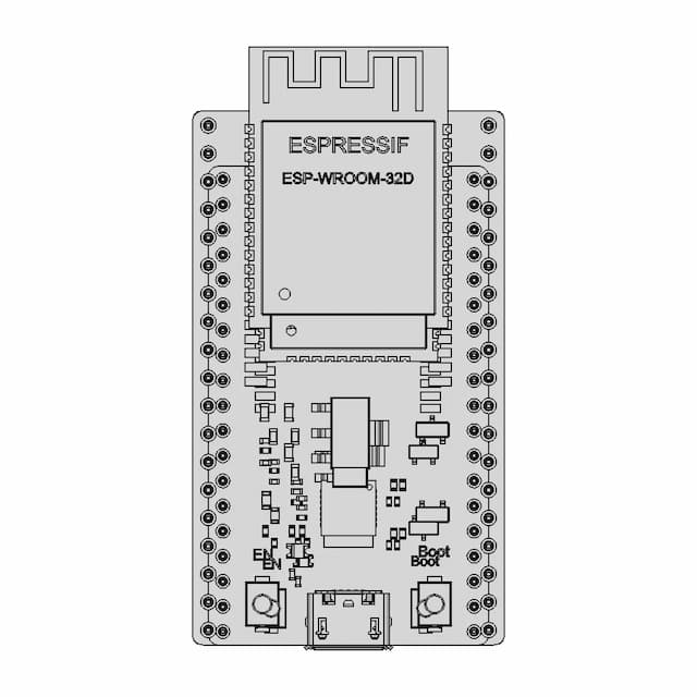 Esp32-Wroom-32D 38Pins Board | High-Quality CAD Model
