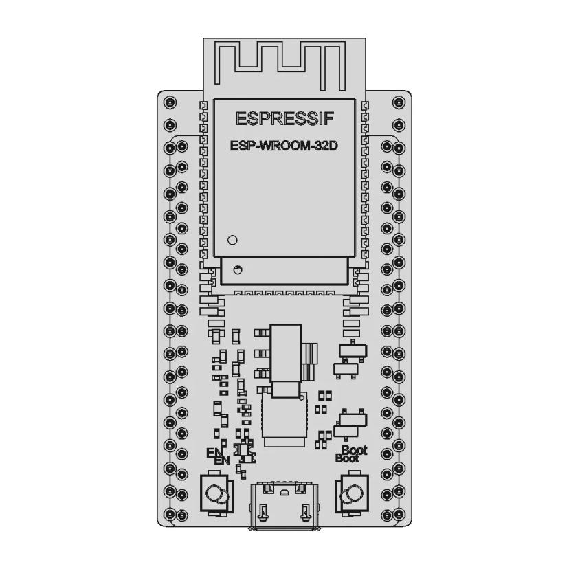 Esp32-Wroom-32D 38Pins Board | High-Quality CAD Model