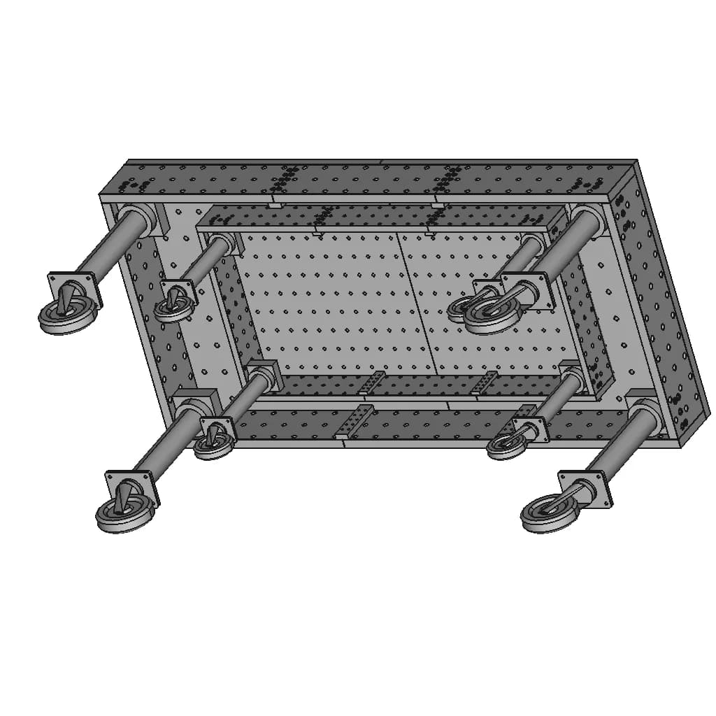 Fixture Table Disassembled - Downloadable CAD Representation_60_30_degree_snapshot