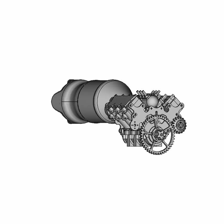 V6 Model For A School Project - Downloadable CAD Representation