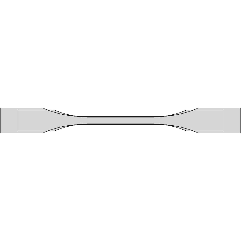 Astm D638 Iso 527-1 Type 2 Test Specimen | High-Quality CAD Model_90_0_degree_snapshot