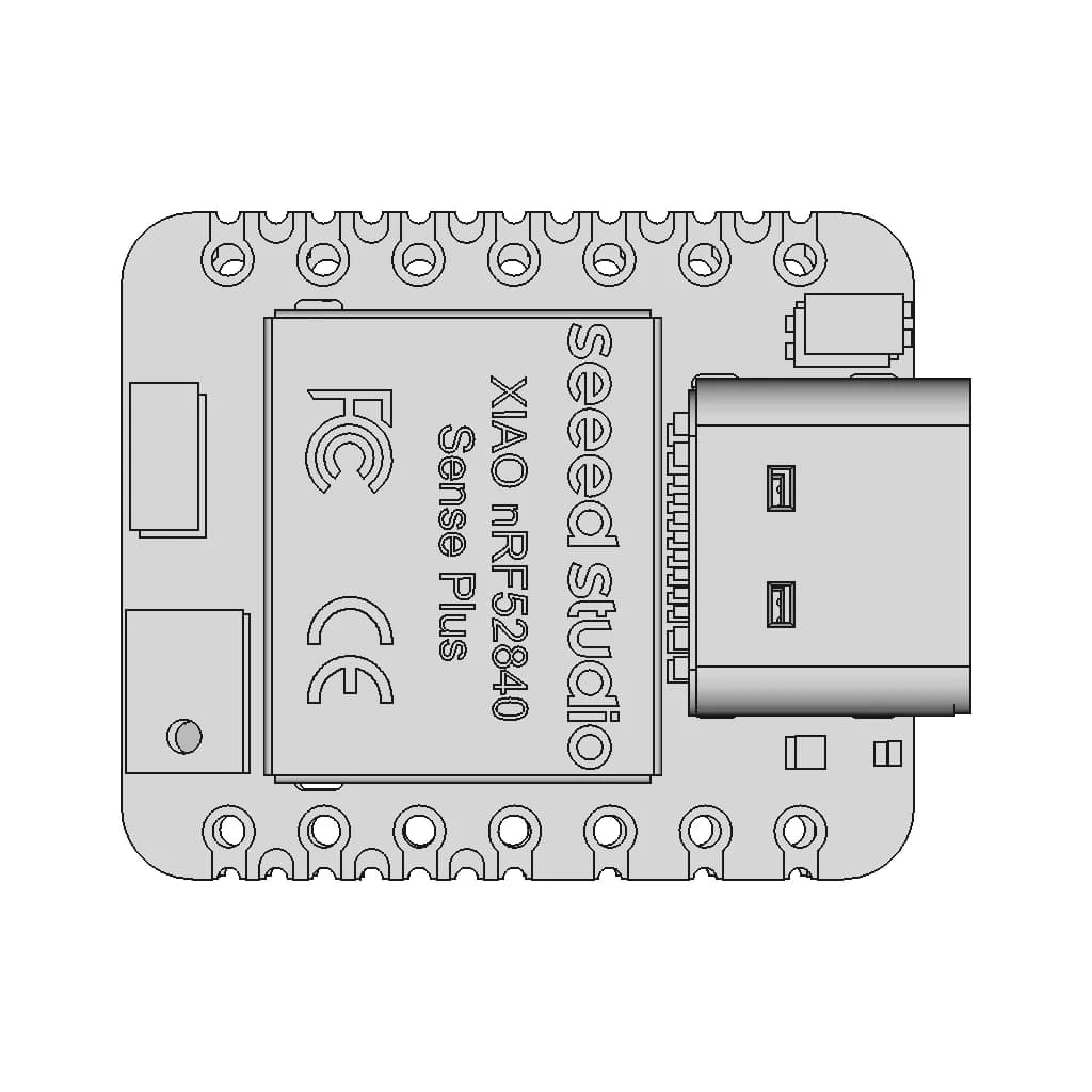 Seeed Studio Xiao Nrf52840 Sense Plus | 3D Engineering Design File_270_0_degree_snapshot