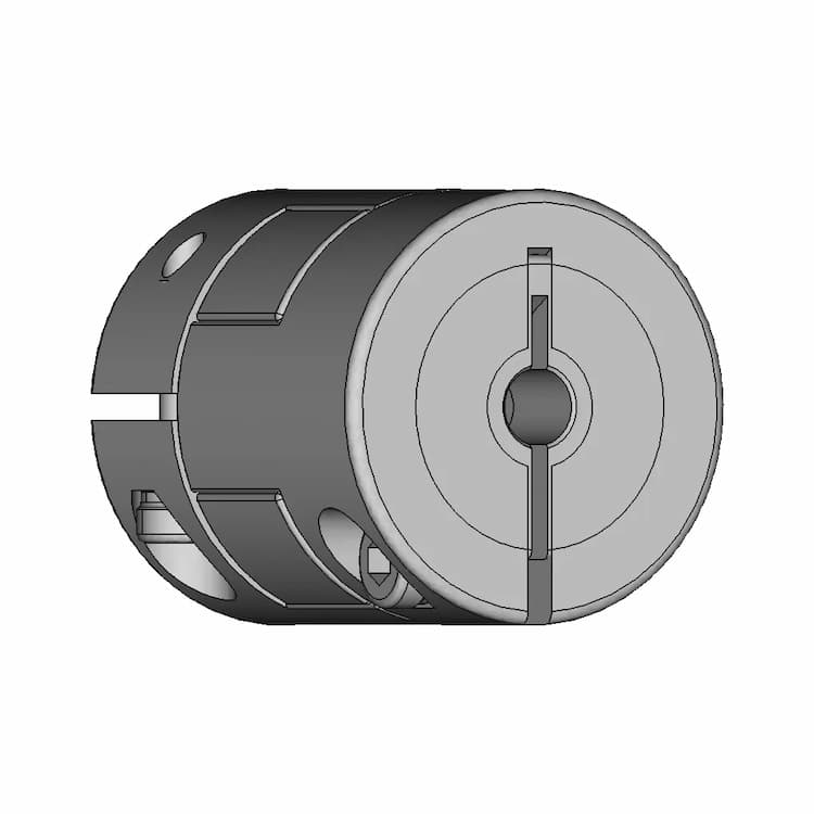 6.35Mm - 10Mm Flexible Jaw Coupling 25X30Mm | 3D Engineering Design File