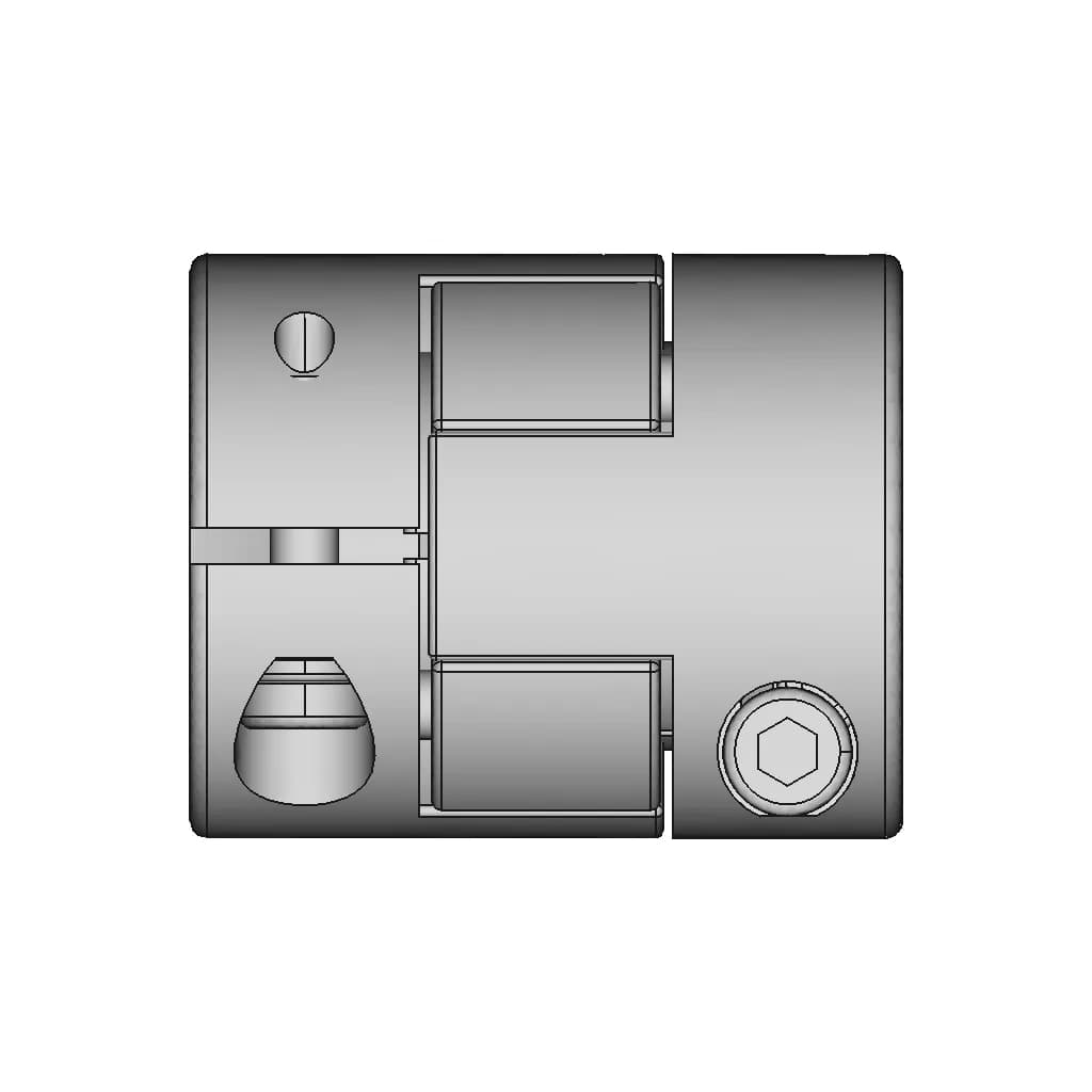 6.35Mm - 10Mm Flexible Jaw Coupling 25X30Mm | 3D Engineering Design File_0_90_degree_snapshot