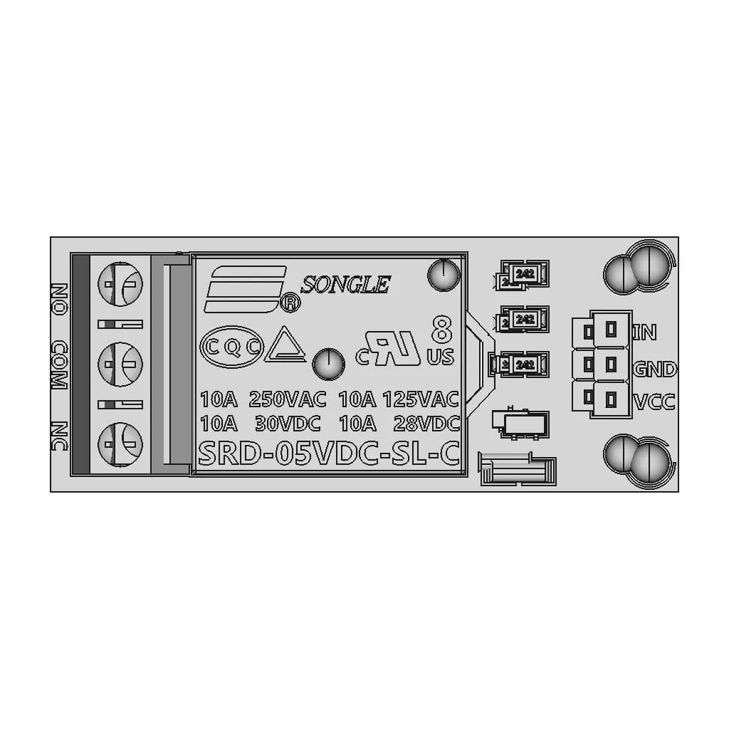 5V 1 Channel Relay Module - Standard Mechanical Component_270_0_degree_snapshot