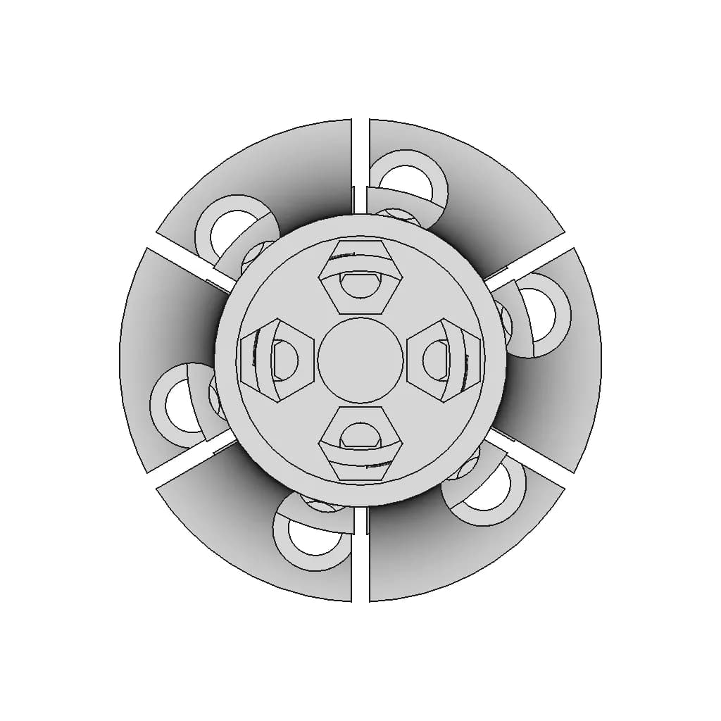 Rc Wheel 72Mm Lock To Shaft Motor (Use With Makeblock Shaft Connector) - Standard Mechanical Component_270_0_degree_snapshot