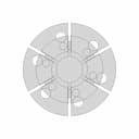 Rc Wheel 72Mm Lock To Shaft Motor (Use With Makeblock Shaft Connector) - Standard Mechanical Component_90_0_degree_snapshot
