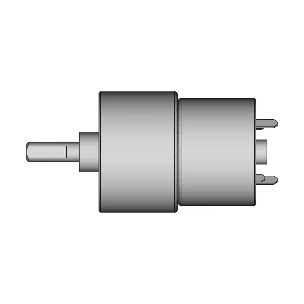 Geared Motor Mg373323 - Downloadable CAD Representation_0_90_degree_snapshot