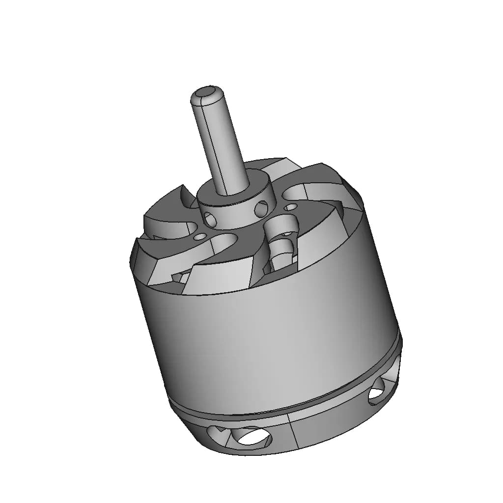 9Imod Brushless Motor G-Power Series D3536 1450 Kv - Standard Mechanical Component_60_30_degree_snapshot