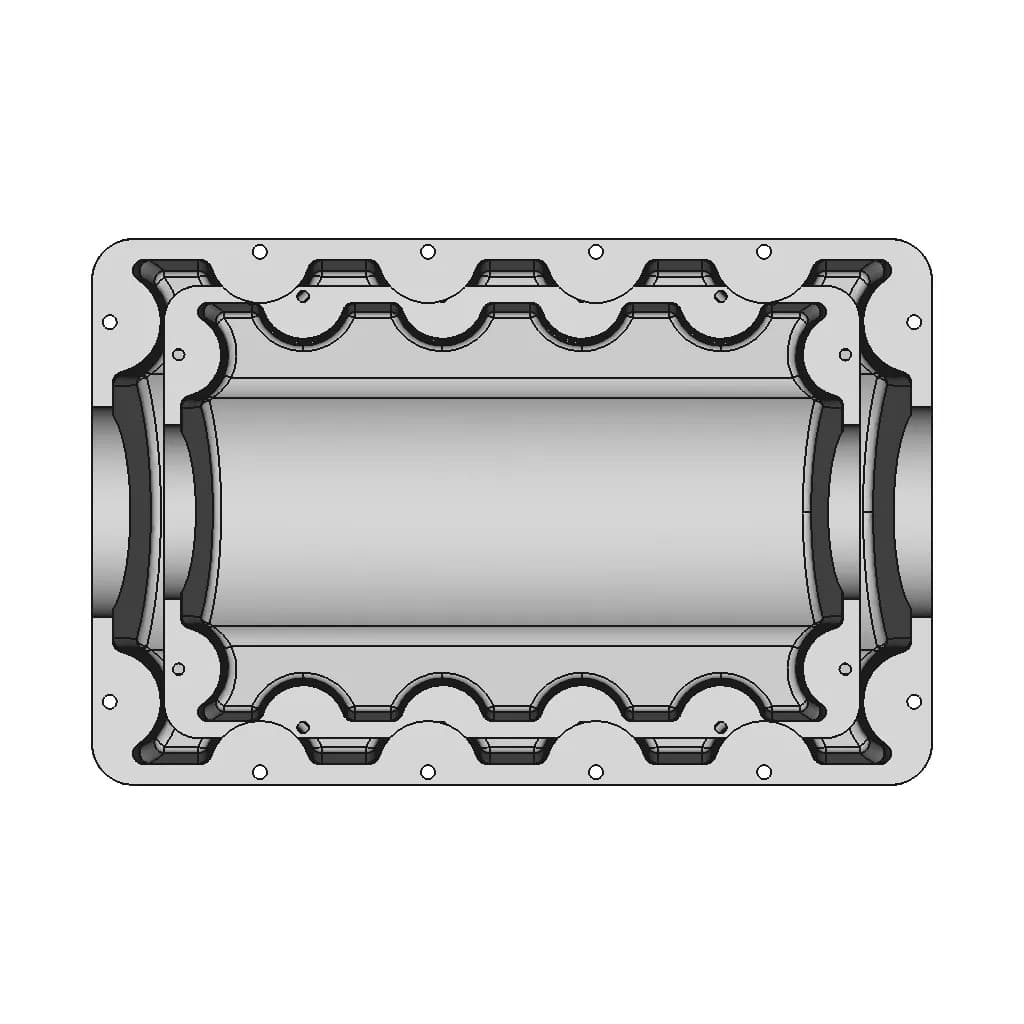 V6 Engine Lower Block - Standard Mechanical Component_270_0_degree_snapshot