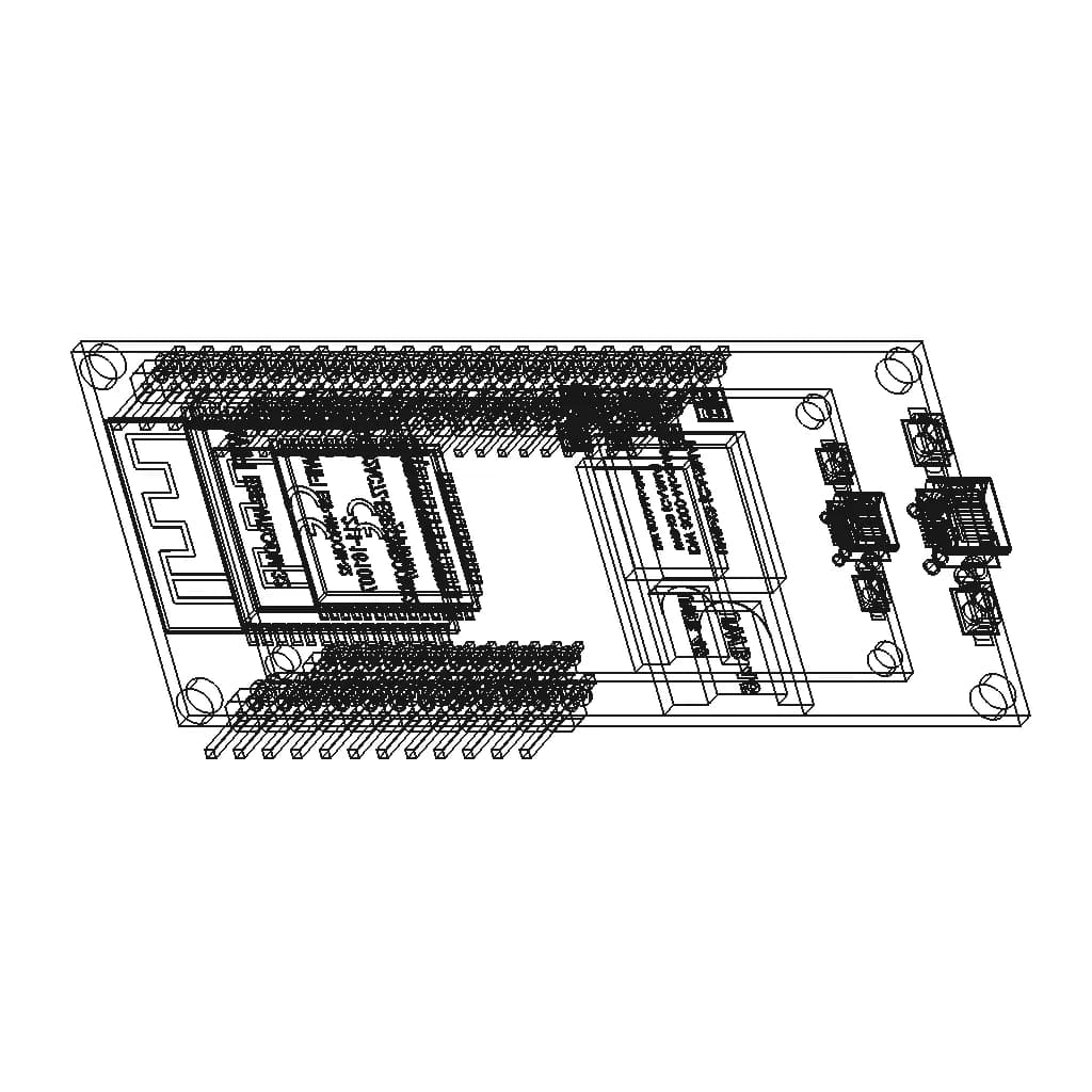 Esp32-Wroom-Uwb45 - Standard Mechanical Component_60_30_degree_snapshot