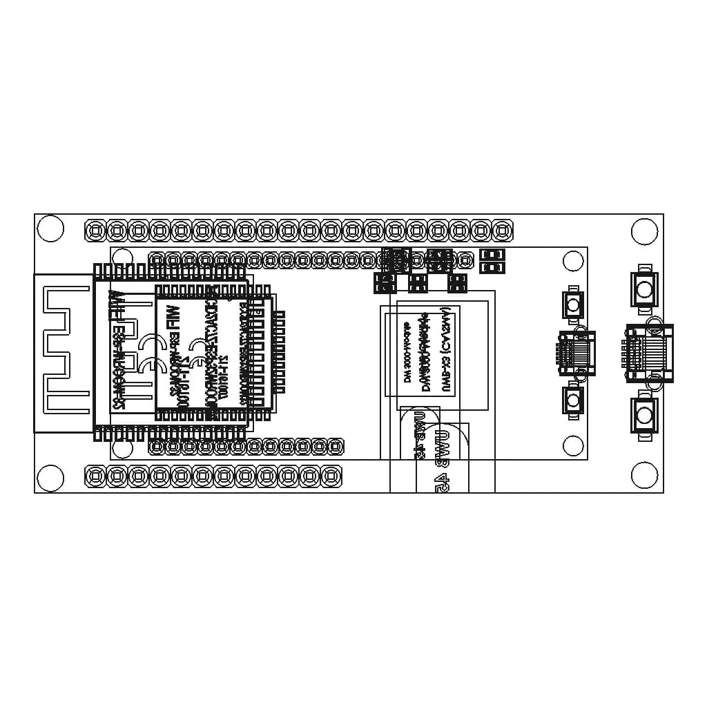 Esp32-Wroom-Uwb45 - Standard Mechanical Component_90_0_degree_snapshot