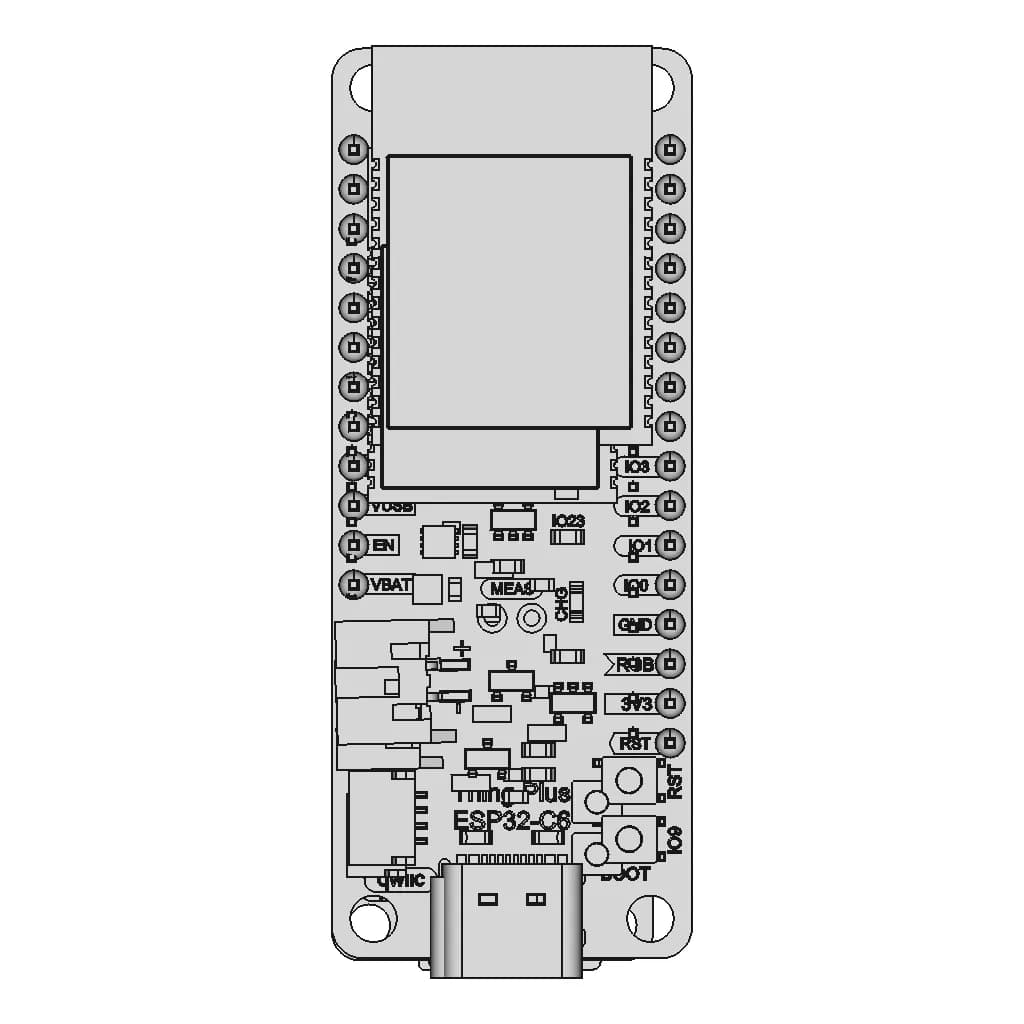 Sparkfun Thing Plus Esp32-C6 - Downloadable CAD Representation_270_0_degree_snapshot
