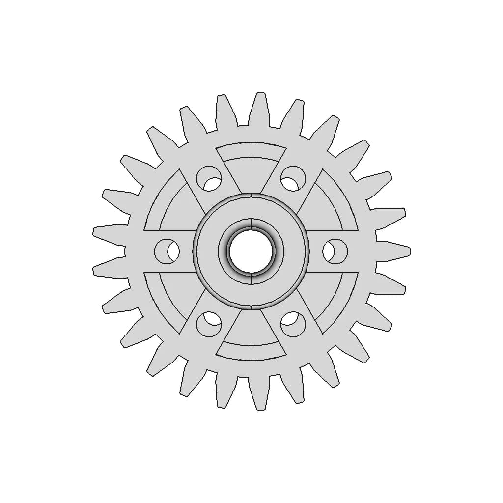 [2146] Spear Gear 25T (Plastic Pinion Gear) For Robotics & Science Projects - Standard Mechanical Component_0_270_degree_snapshot