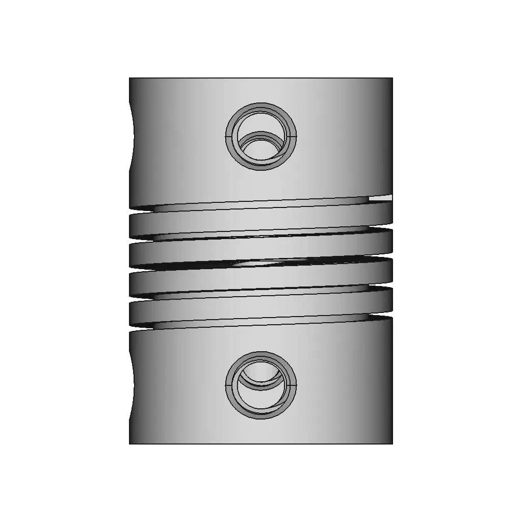 [7862] Aluminum Flexible Coupling Coupler Helical Shaft 5Mm X 8Mm Sunrobotics_In - Standard Mechanical Component_0_270_degree_snapshot