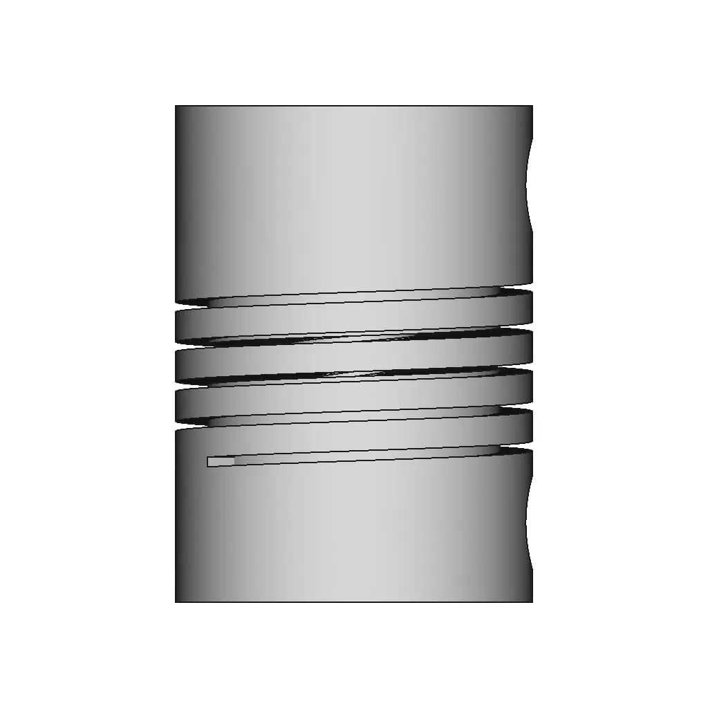 [7862] Aluminum Flexible Coupling Coupler Helical Shaft 5Mm X 8Mm Sunrobotics_In - Standard Mechanical Component_0_90_degree_snapshot