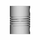 [7862] Aluminum Flexible Coupling Coupler Helical Shaft 5Mm X 8Mm Sunrobotics_In - Standard Mechanical Component_0_90_degree_snapshot