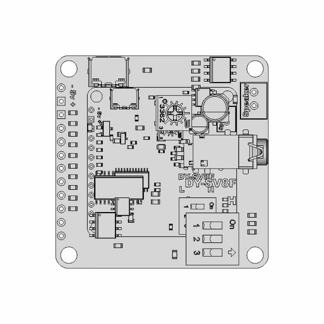 Dy-Sv8F Audio Board - Downloadable CAD Representation