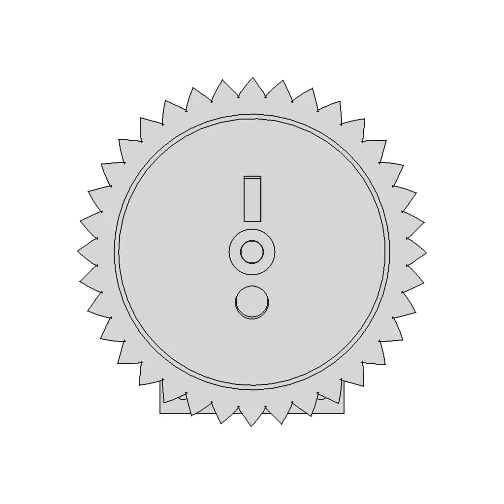 Round Thumb Dial Pot | 3D Engineering Design File_0_0_degree_snapshot