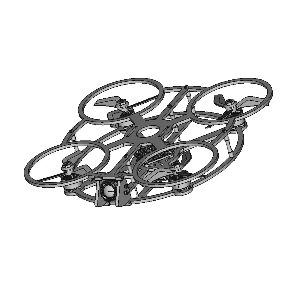 3Inch Hoop Fpv Drone | High-Quality CAD Model_60_30_degree_snapshot