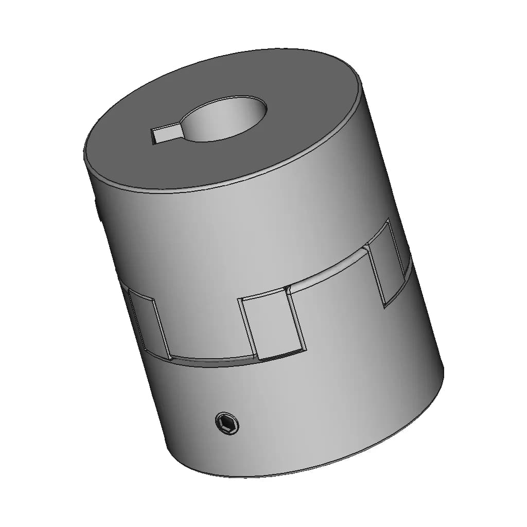 20-14Mm_Shaft_Coupler - Standard Mechanical Component_60_30_degree_snapshot