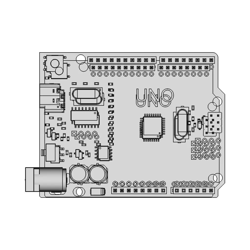 Adruino Uno Ch340 - Downloadable CAD Representation_0_0_degree_snapshot