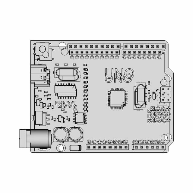 Adruino Uno Ch340 - Downloadable CAD Representation