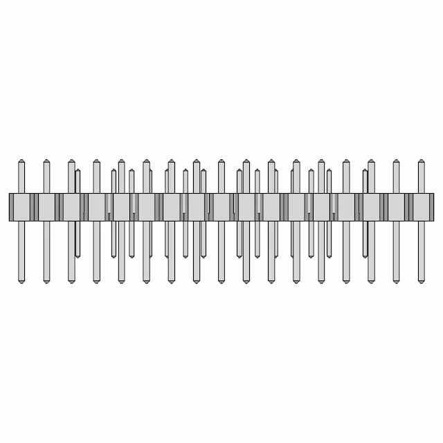 Tira Header Macho 1X17 | 3D Engineering Design File